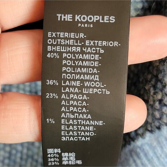 The Kooples Blue Colorblock Wool & Alpaca Sweater, Sz 3 / US 8-10 - Picture 10 of 14
